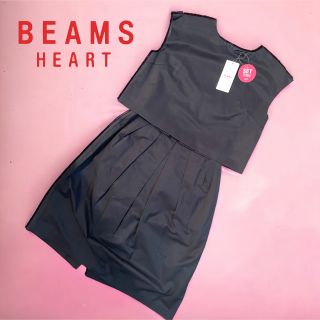 BEAMS - 【新品未使用タグ付き定価1万以上】シャンタンセットドレス　ネイビー　M