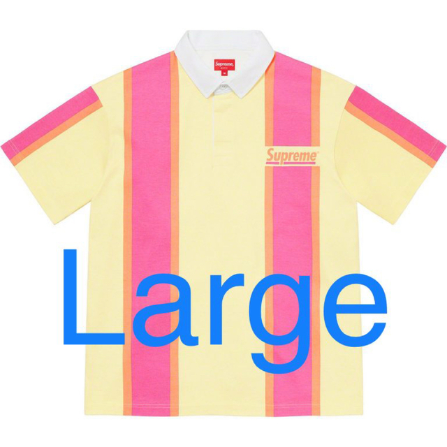 Supreme(シュプリーム)の【L】21' SS Supreme Stripe S/S Rugby メンズのトップス(ポロシャツ)の商品写真