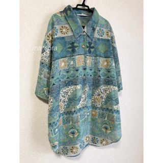 ロキエ(Lochie)のvintage ペイズリー × フラワー 総柄 シャツ itimi hooked(シャツ/ブラウス(半袖/袖なし))