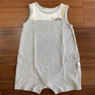 ベビーギャップ(babyGAP)のbaby GAPオーガニックコットンクジラロンパース70cm(ロンパース)