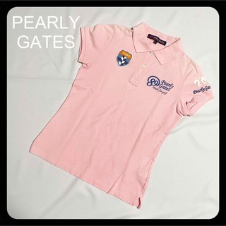 パーリーゲイツ(PEARLY GATES)の【ヴィンテージ】パーリーゲイツ ポロシャツ ピンク ゴルフ20周年 (ウエア)