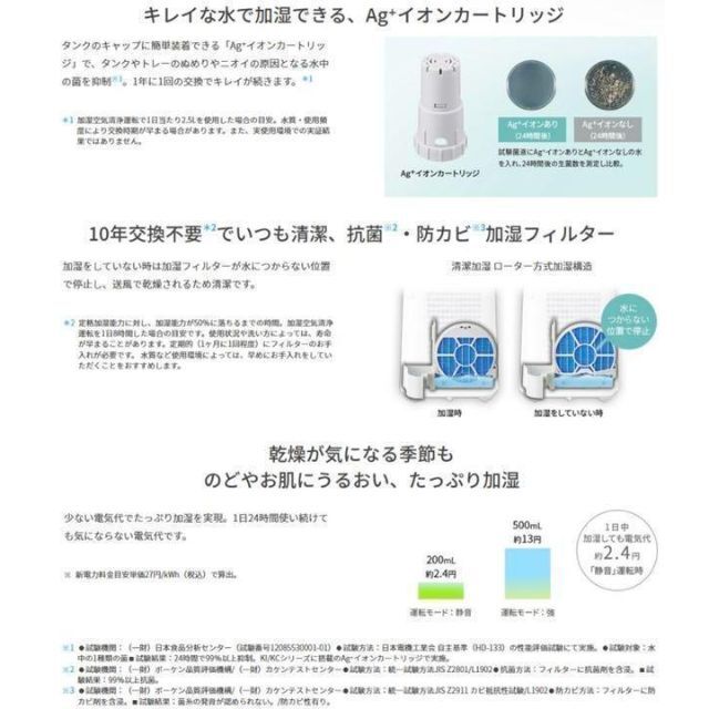 【新品未開封】シャープ 加湿空気清浄機  KC-50TH6-W ホワイト 3