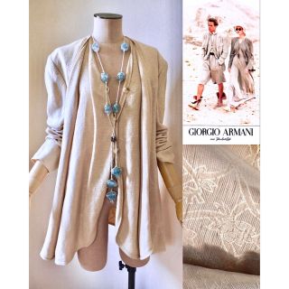 フミカウチダ(FUMIKA_UCHIDA)の80s GIORGIO ARMANI Botanical Jacket リネン(テーラードジャケット)