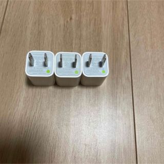 APPLE 純正品　アダプタ3個セット　USB-A(変圧器/アダプター)