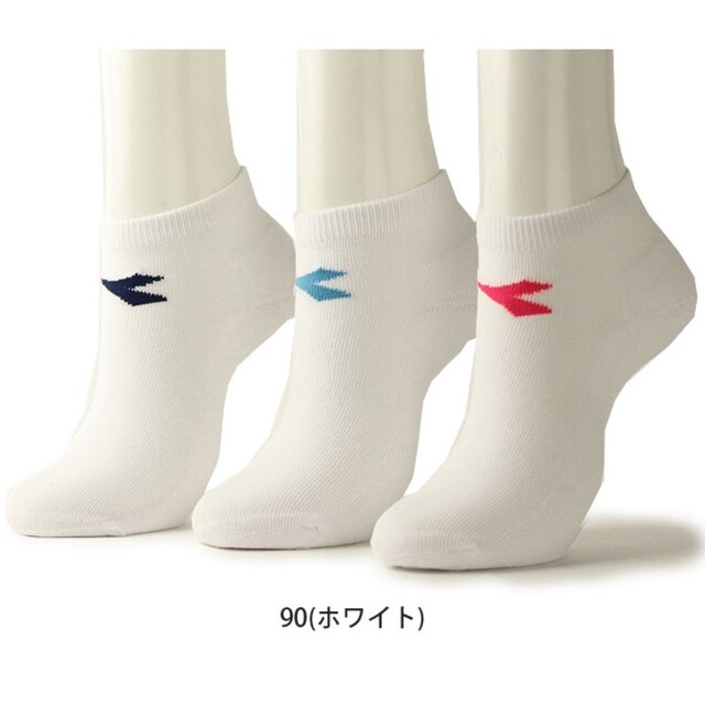 DIADORA レディース スポーツソックス 22~24cm 3足1セット メンズのレッグウェア(その他)の商品写真