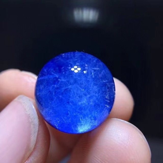 天然】ブルールチル デュモルチエライト 丸玉 12.8mm - 各種パーツ