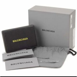 バレンシアガ(Balenciaga)の【箱付】バレンシアガ 三つ折り財布 ペーパーミニウォレット 黒(財布)