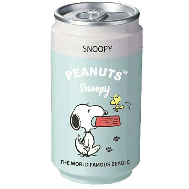 SNOOPY(スヌーピー)の新品 ◆スヌーピー 缶ジュース型 ＵＳＢ接続タイプ 卓上加湿器   グリーン スマホ/家電/カメラの生活家電(加湿器/除湿機)の商品写真