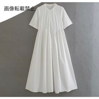 💚5月新作🦄11333◇white ホワイト 切り替え ワンピース(ひざ丈ワンピース)