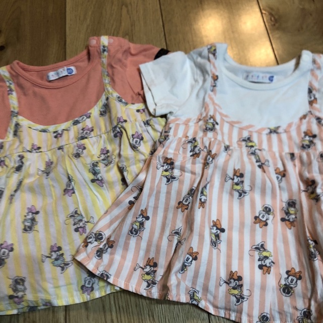 futafuta(フタフタ)のフタフタ　ミニーちゃんトップス2枚セット キッズ/ベビー/マタニティのキッズ服女の子用(90cm~)(Tシャツ/カットソー)の商品写真