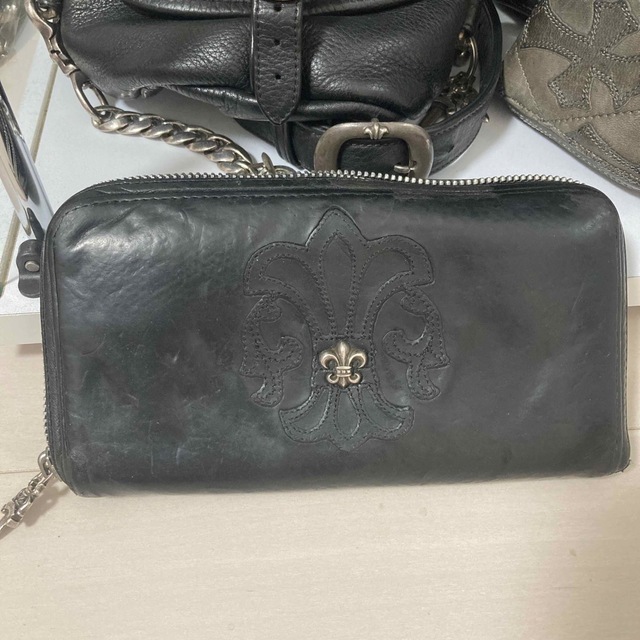 クロムハーツスリーフォールド - 長財布
