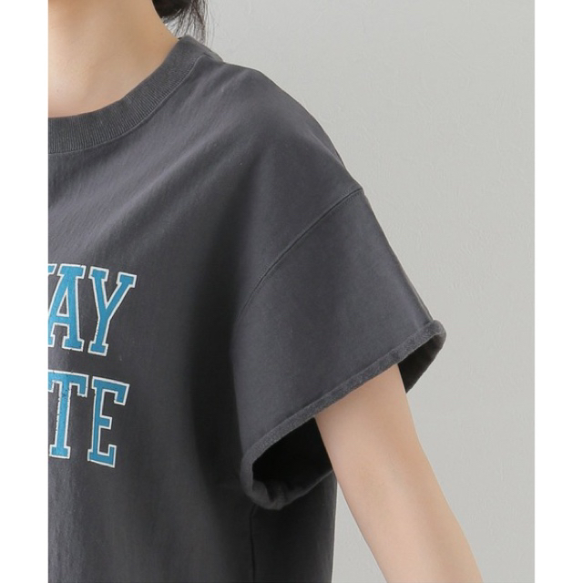 Plage(プラージュ)のplage cut off logo Tシャツ スウェット レディースのトップス(Tシャツ(半袖/袖なし))の商品写真