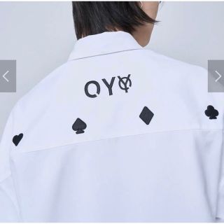 OY - 美品展示品 OY オーワイ レザーポケットシャツ ホワイト 文字