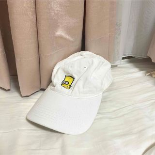 シンプソン(SIMPSON)の【美品】レディース キャップ 白 シンプソンズ(キャップ)