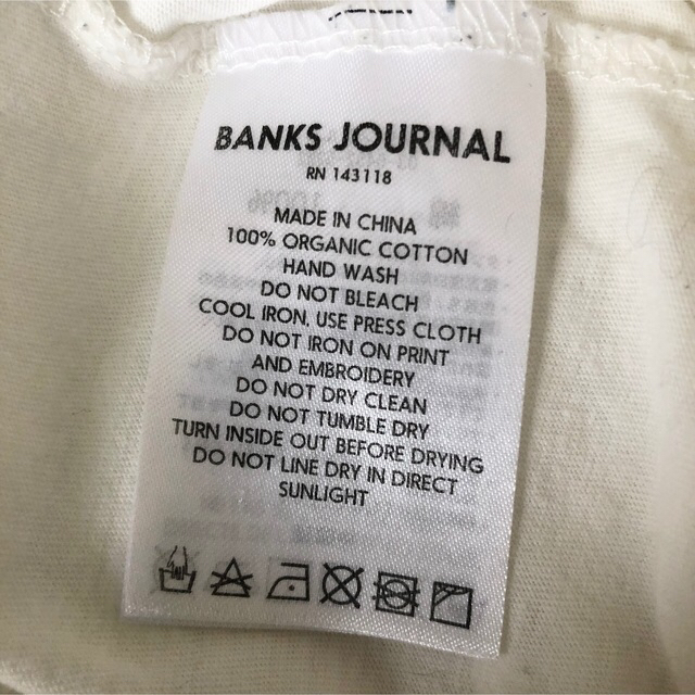 美品　BANKS JOURNAL オーガニックコットンTシャツ