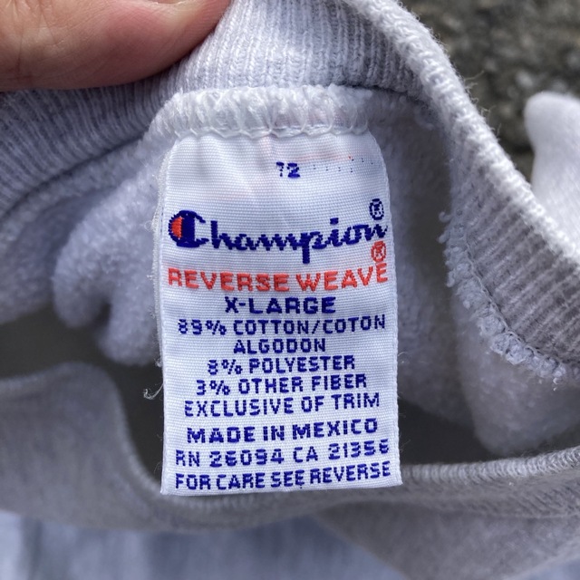 [美品]90s Champion 目無し リバースウィーブ 刺繍タグ