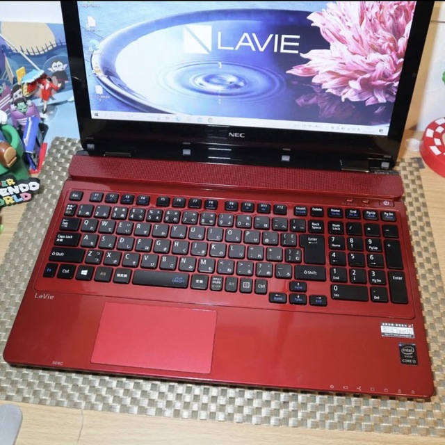 NEC人気の赤Win10/Corei3&SSD/ブルーレイ/メ8G/無線/カメラ-