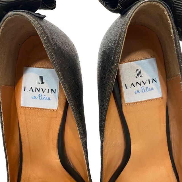 LANVIN(ランバン)のLANVIN ランバン パンプス リボン 光沢 レディースの靴/シューズ(ハイヒール/パンプス)の商品写真