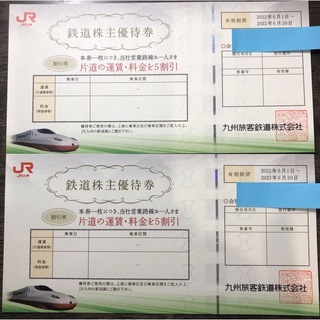 ジェイアール(JR)のJR九州　株主優待券　2枚　即日発送(鉄道乗車券)