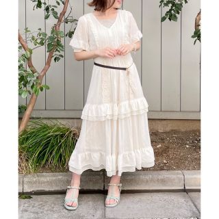 新品❤タグ付き❤axes femme❤ポエティック❤白❤ロングワンピース