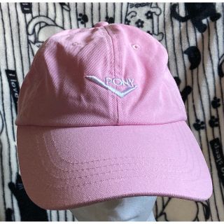 ポニー(PONY)の格安ローキャップ【PONY ポニー】ピンクカラーキャップ帽子CAP/フリーサイズ(キャップ)