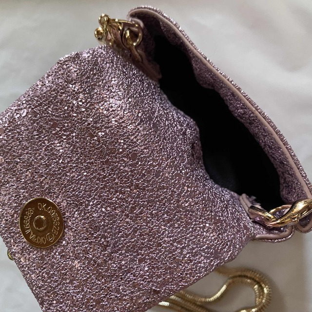 Liquem リキュエム　ディフォルメミニショルダーバッグ　ピンク　結婚式 レディースのバッグ(ショルダーバッグ)の商品写真