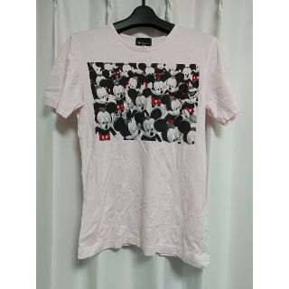 ザショップティーケー(THE SHOP TK)のTHE SHOP TK MIXPICE ミッキー プリント Tシャツ S ピンク(Tシャツ/カットソー(半袖/袖なし))