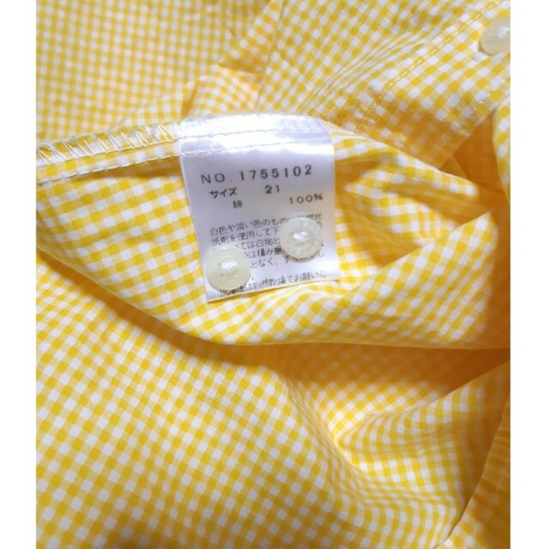 EASTBOY(イーストボーイ)の大きいサイズ チェック半袖シャツ 黄色 イエロー レディースのトップス(シャツ/ブラウス(半袖/袖なし))の商品写真