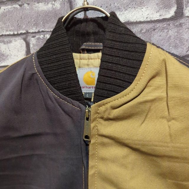 carhartt - Carhartt ワークベスト カーキ 黒 革タグ 中綿ジャケット