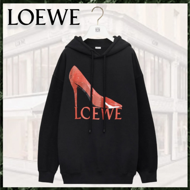 【LOEWE】ロエベ パンプスフーディ　パーカー　ブラック