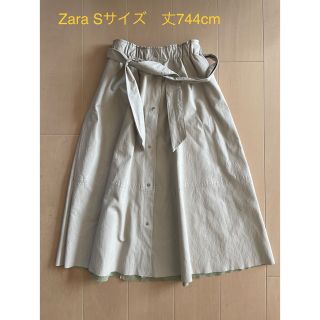 ザラ(ZARA)のZARA ベージュロングフレアスカート(ロングスカート)