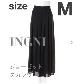 イング(INGNI)のINGNI シフォンパンツ　ブラック(カジュアルパンツ)