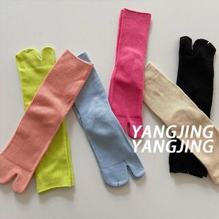 Colorful tabi socks カラフル タビ ロングリブ靴下 ソックス(ソックス)