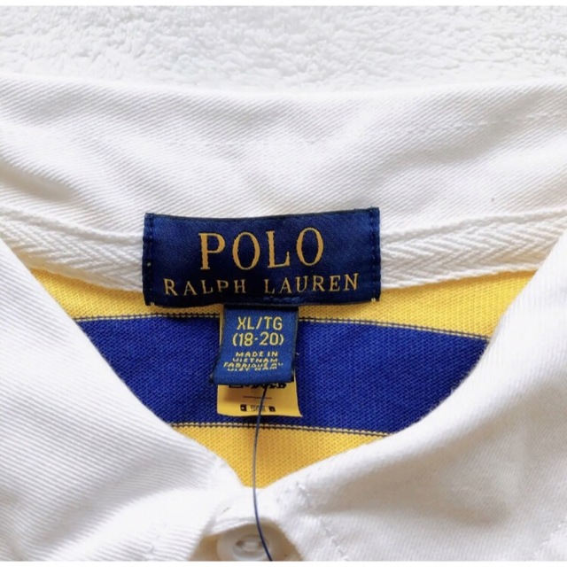 POLO RALPH LAUREN(ポロラルフローレン)の新品　RALPH LAUREN ラルフローレン　ラガー　シャツ　ボーダー メンズのトップス(ポロシャツ)の商品写真
