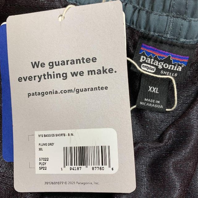 patagonia(パタゴニア)の新品　パタゴニア　5インチ メンズ バギーズ ショーツ　PLGY　グレー　XXL メンズのパンツ(ショートパンツ)の商品写真