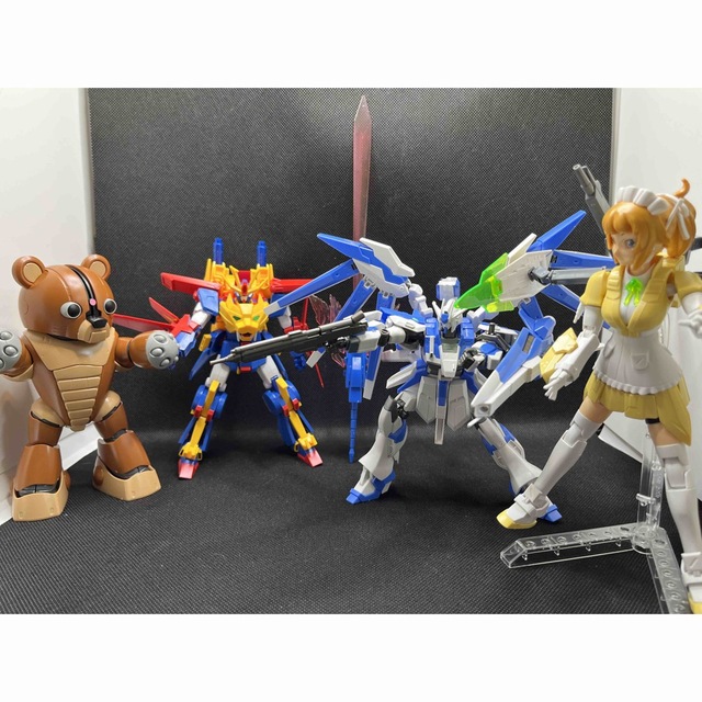 ガンプラ　HG ガンダムトライオン3  hi-νブレイブ　ふみな　ベアッガイホシノフミナ