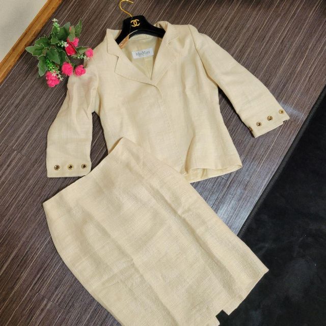 Max Mara - マックスマーラ ツイード セット スーツ ジャケット ... 【MAX MALA】ツイードジャケット+スカート セット
