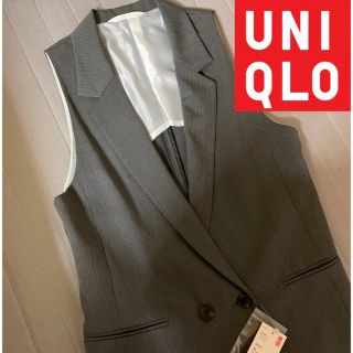 ユニクロ(UNIQLO)の【新品タグつき‼️】ユニクロ　ダブルブレスト　ロングベスト(ベスト/ジレ)