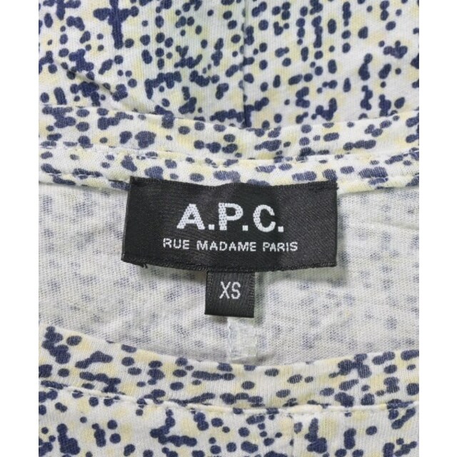 A.P.C. アーペーセー ワンピース XS 白x紺x黄等(総柄) 【古着】【中古】の通販 by RAGTAG online｜ラクマ