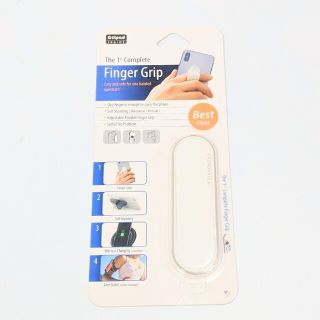 アイフォーン(iPhone)のfinger grip momo stick スマホバンド レザー調 （WH）(その他)