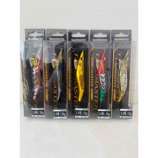 SHIMANO(シマノ)の【新品未使用】タコマスター フラッシュブースト 5本セット スポーツ/アウトドアのフィッシング(ルアー用品)の商品写真