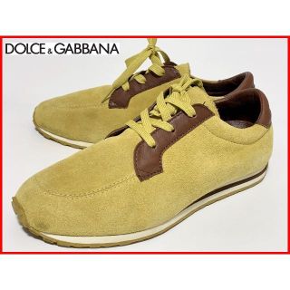 ドルチェアンドガッバーナ(DOLCE&GABBANA)のドルチェ＆ガッバーナ 5.5≒24cm スニーカー ベージュ スエード jtu(スニーカー)