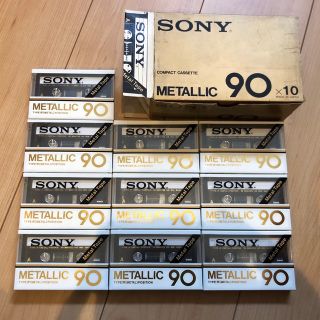 ソニー(SONY)のSONY メタルカセットテープ METALLIC90 未開封10本 箱付(ポータブルプレーヤー)