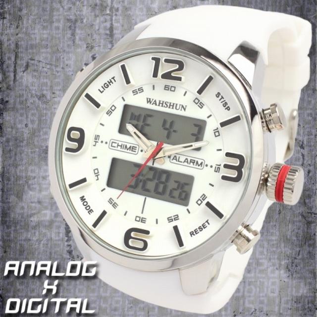 【限定品】アナログ&デジタル 防水 ダイバーズウォッチ風でおしゃれなメンズ腕時計 メンズの時計(腕時計(アナログ))の商品写真