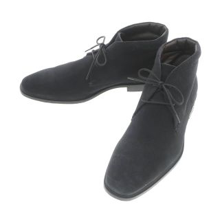 TOD'S - 【中古】トッズ TOD'S スエード チャッカーブーツ ブラック