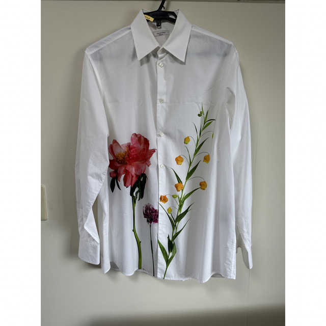 メンズvalentino floral printed shirt