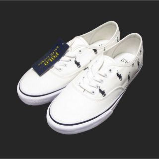 ポロラルフローレン(POLO RALPH LAUREN)の★新品★ラルフローレン★ポニー総柄スニーカー (White/10/28cm)(スニーカー)