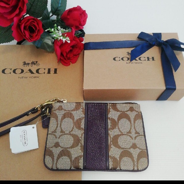 COACH】 新品未使用 コーチ シグネチャー ミニポーチ コインケース