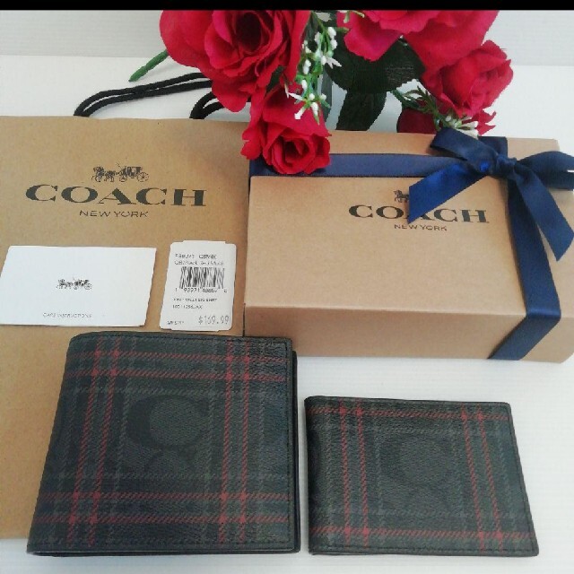 COACH(コーチ)の新品未使用　COACH　コーチ　折財布　レア　レザー　人気 メンズのファッション小物(折り財布)の商品写真