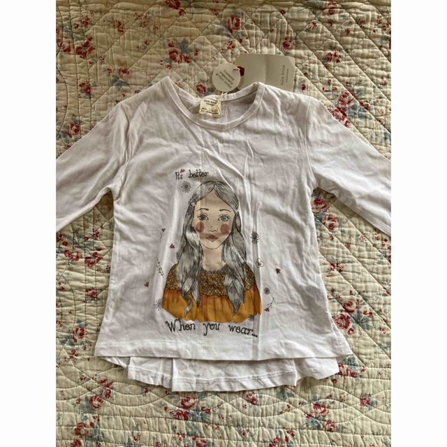 ZARA KIDS(ザラキッズ)のザラ　長袖　カットソー　100 キッズ/ベビー/マタニティのキッズ服女の子用(90cm~)(Tシャツ/カットソー)の商品写真